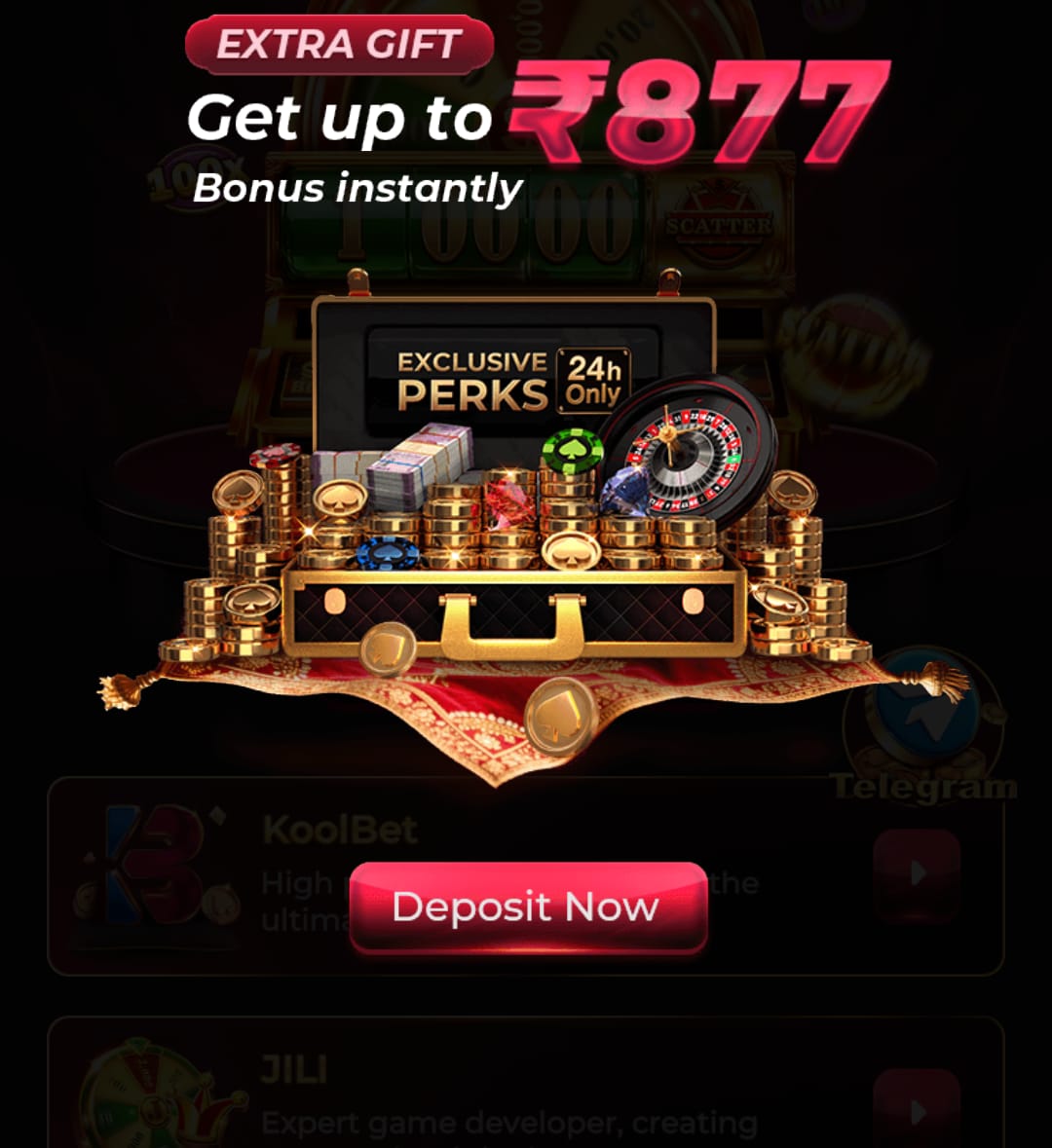 IE777 Game App homepage interface